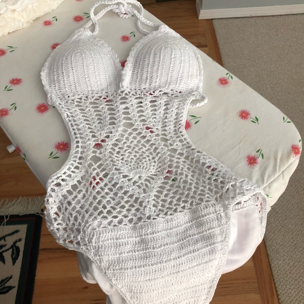 Crochet one-piece swimsuit